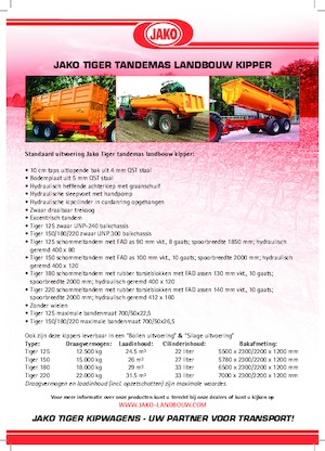 Remolques basculantes Jako Tiger 180