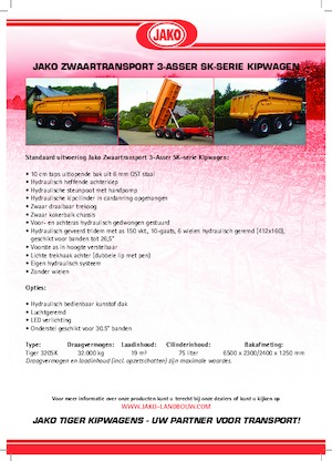 Remolques basculantes Jako Tiger 320SK