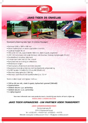 Remolques basculantes Jako Tiger 35