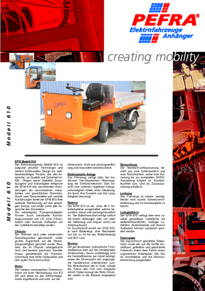 Tractores eléctricos PEFRA 610/1400