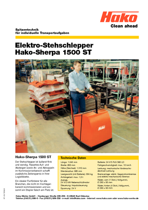 Tractores eléctricos Hako Sherpa 1500 ST