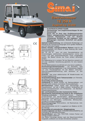 Tractores eléctricos Simai TE 250 R