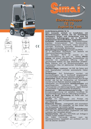 Tractores eléctricos Simai TE 70 ac