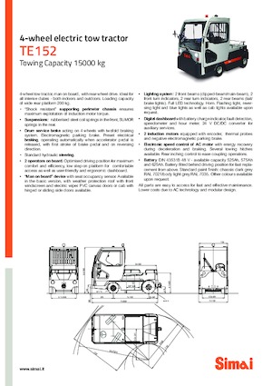 Tractores eléctricos Simai TE 152