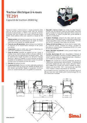 Tractores eléctricos Simai TE 291