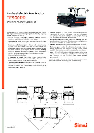 Tractores eléctricos Simai TE 500 RR