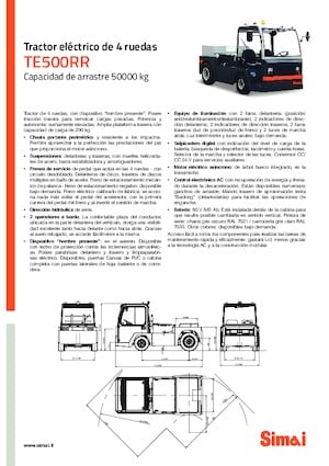 Tractores eléctricos Simai TE 500 RR