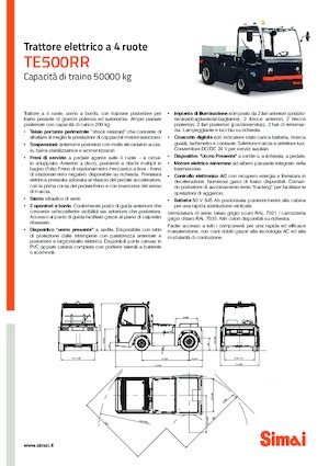 Tractores eléctricos Simai TE 500 RR