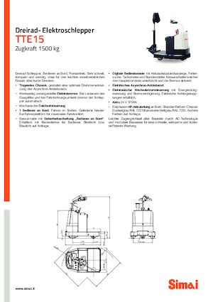 Tractores eléctricos Simai TTE 15