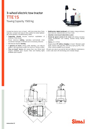 Tractores eléctricos Simai TTE 15