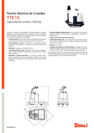 Tractores eléctricos Simai TTE 15