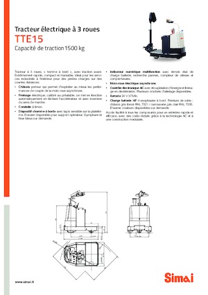Tractores eléctricos Simai TTE 15