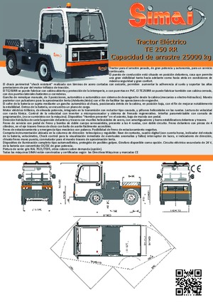 Tractores eléctricos Simai TE 250 RR