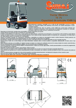 Tractores eléctricos Simai TE 70 ac