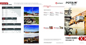 Grúas torre con rotación inferior  sobre vehículo Potain Hup M 28-22