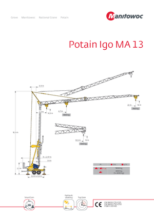 Grúas torre con rotación inferior Potain IGO MA 13