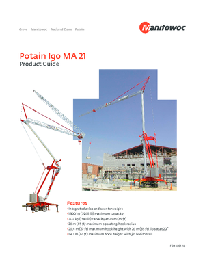 Grúas torre con rotación inferior Potain IGO MA 21