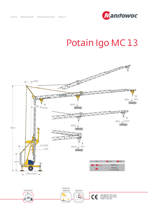 Grúas torre con rotación inferior Potain IGO MC 13