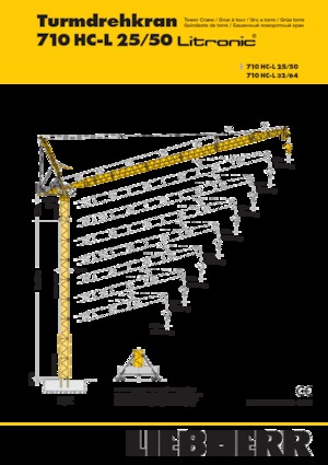 Grúas torre con pluma rotativa Liebherr 710 HC-L 25/50 Litronic