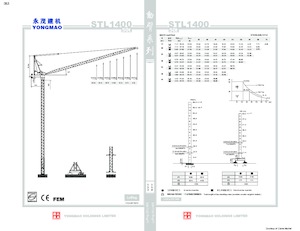 Grúas torre con pluma rotativa Yongmao STL1400