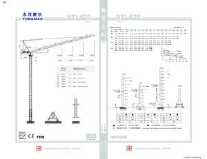 Grúas torre con pluma rotativa Yongmao STL420