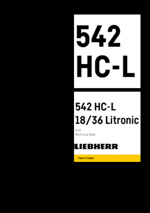 Grúas torre con pluma rotativa Liebherr 542 HC-L 18/36 Litronic