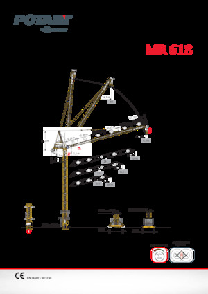 Grúas torre con pluma rotativa Potain MR 618