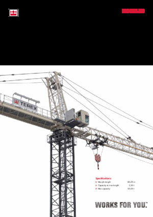 Grúas torre con pluma rotativa TEREX CRANES SK 415-20