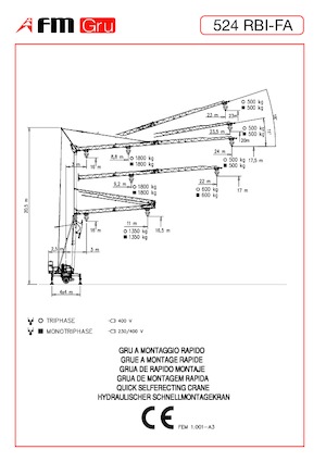 Grúas torre con rotación inferior FM-Gru 524 RBI-FA