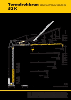 Grúas torre con rotación inferior Liebherr 53 K 