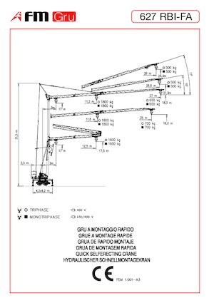 Grúas torre con rotación inferior FM-Gru 627 RBI-FA