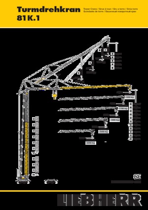 Grúas torre con rotación inferior Liebherr 81 K.1 