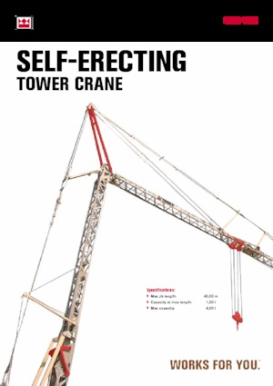 Grúas torre con rotación inferior TEREX CRANES CBR 40H