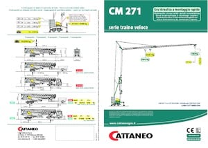Grúas torre con rotación inferior Cattaneo CM 271