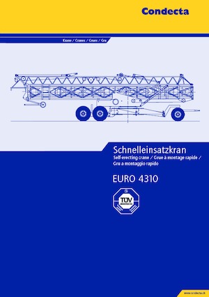 Grúas torre con rotación inferior Condecta E 4310