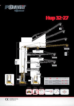 Grúas torre con rotación inferior Potain Hup32-27