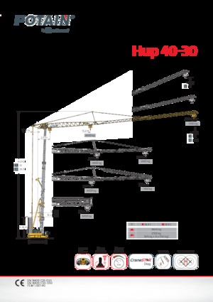 Grúas torre con rotación inferior Potain Hup40-30