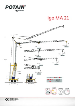 Grúas torre con rotación inferior Potain Igo MA 21