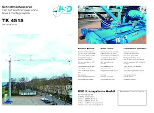 Grúas torre con rotación inferior KSD TK 4515 (2,5m)