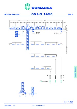 Grúas torre con rotación superior Comansa 30LC1450