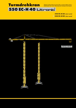 Grúas torre con rotación superior Liebherr 550 EC-H 40 Litronic 
