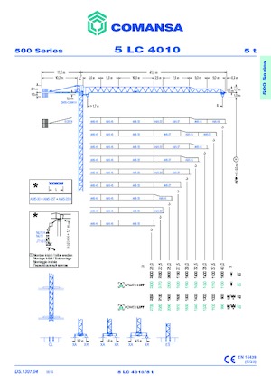 Grúas torre con rotación superior Comansa 5LC4010