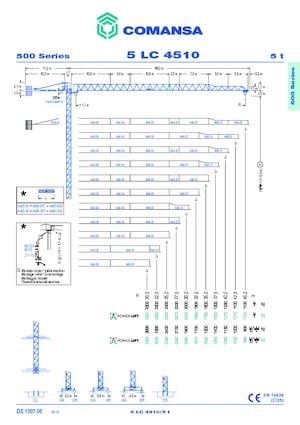 Grúas torre con rotación superior Comansa 5LC4510