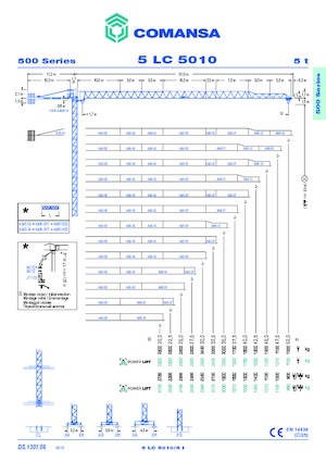 Grúas torre con rotación superior Comansa 5LC5010