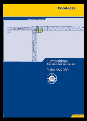 Grúas torre con rotación superior Condecta EURO SSG 160