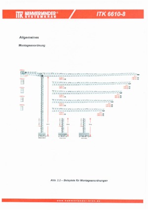Grúas torre con rotación superior ITK ITK 6610-8