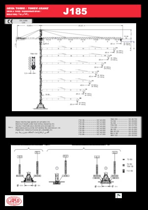 Grúas torre con rotación superior Jaso J185