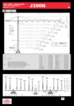 Grúas torre con rotación superior Jaso J300N.A