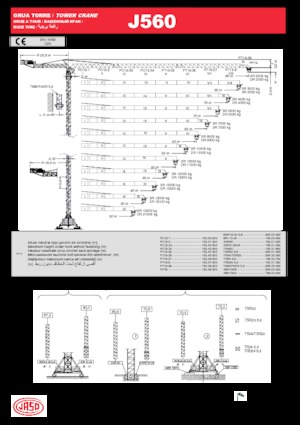 Grúas torre con rotación superior Jaso J560