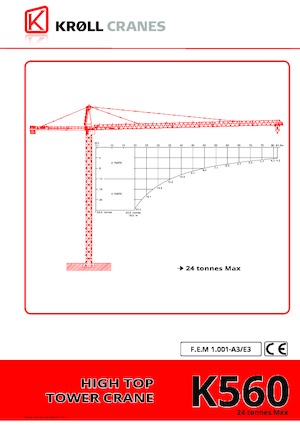 Grúas torre con rotación superior Kroll K-560